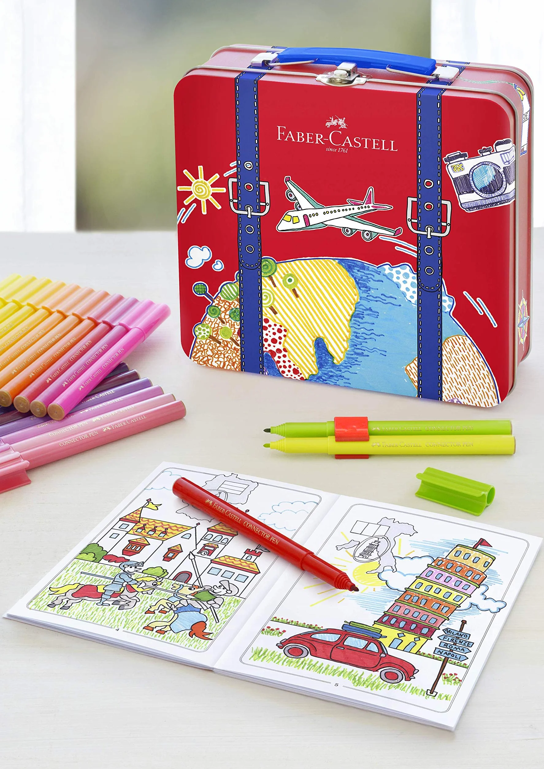 Faber-Castell 155535 Zestaw do Kolorowania, Wielokolorowy, 19.3 x 19 x 6.7 cm