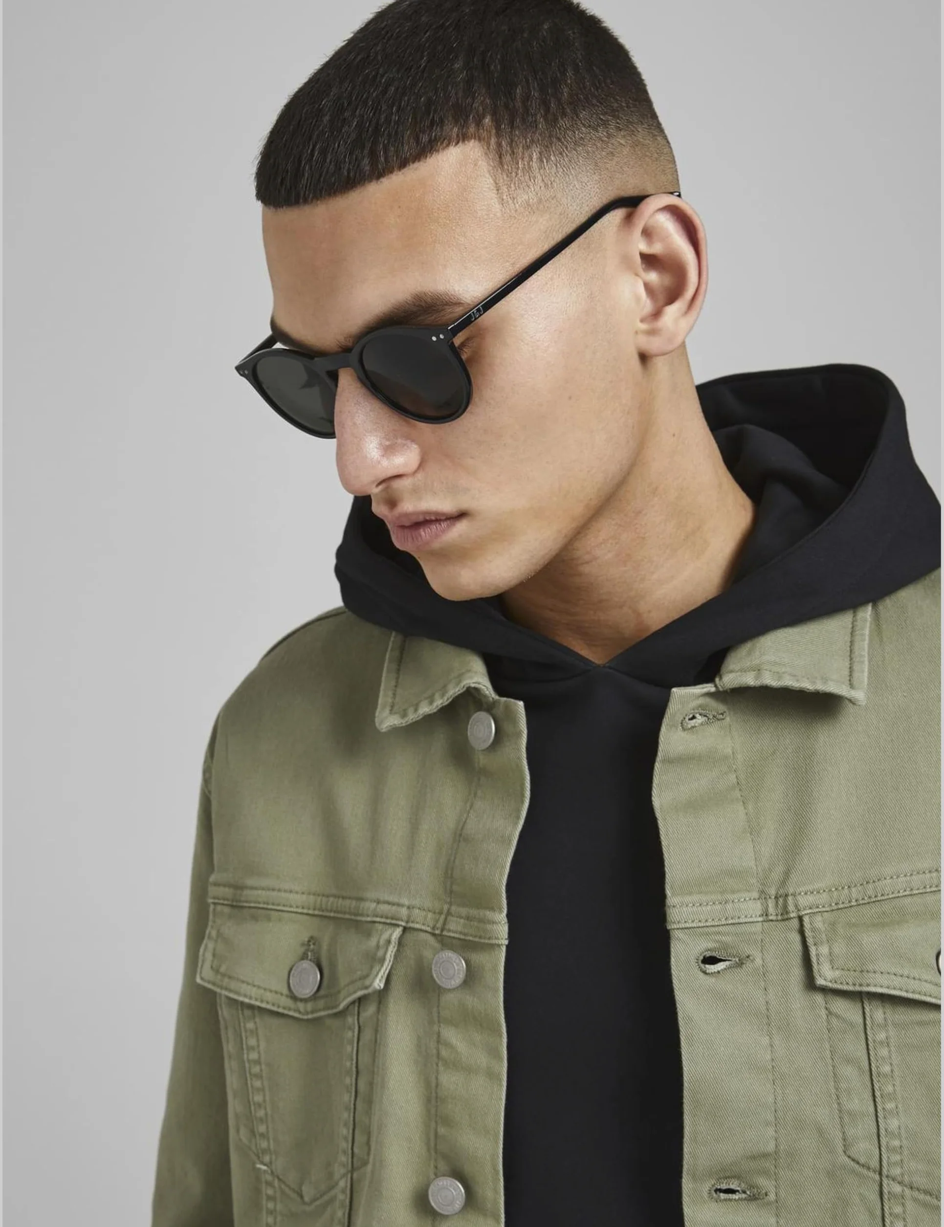 JACK & JONES Męskie okulary przeciwsłoneczne Jacryder Noos, Czarny/Szczegóły: J9474-00, Rozmiar uniwersalny