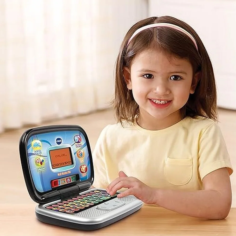 VTech - Ordi Genius Kid Black, komputer dla dzieci z podświetlanym ekranem, 20 zajęć i gier ewolucyjnych, zabawka edukacyjna, prezent dla dzieci w wieku od 3 lat do 7 lat - zawartość w języku