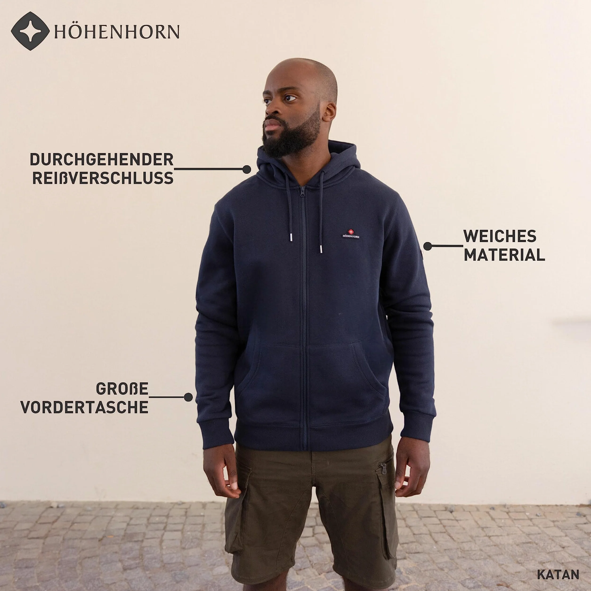 Höhenhorn Katan męska bluza z kapturem, stylowa, modna