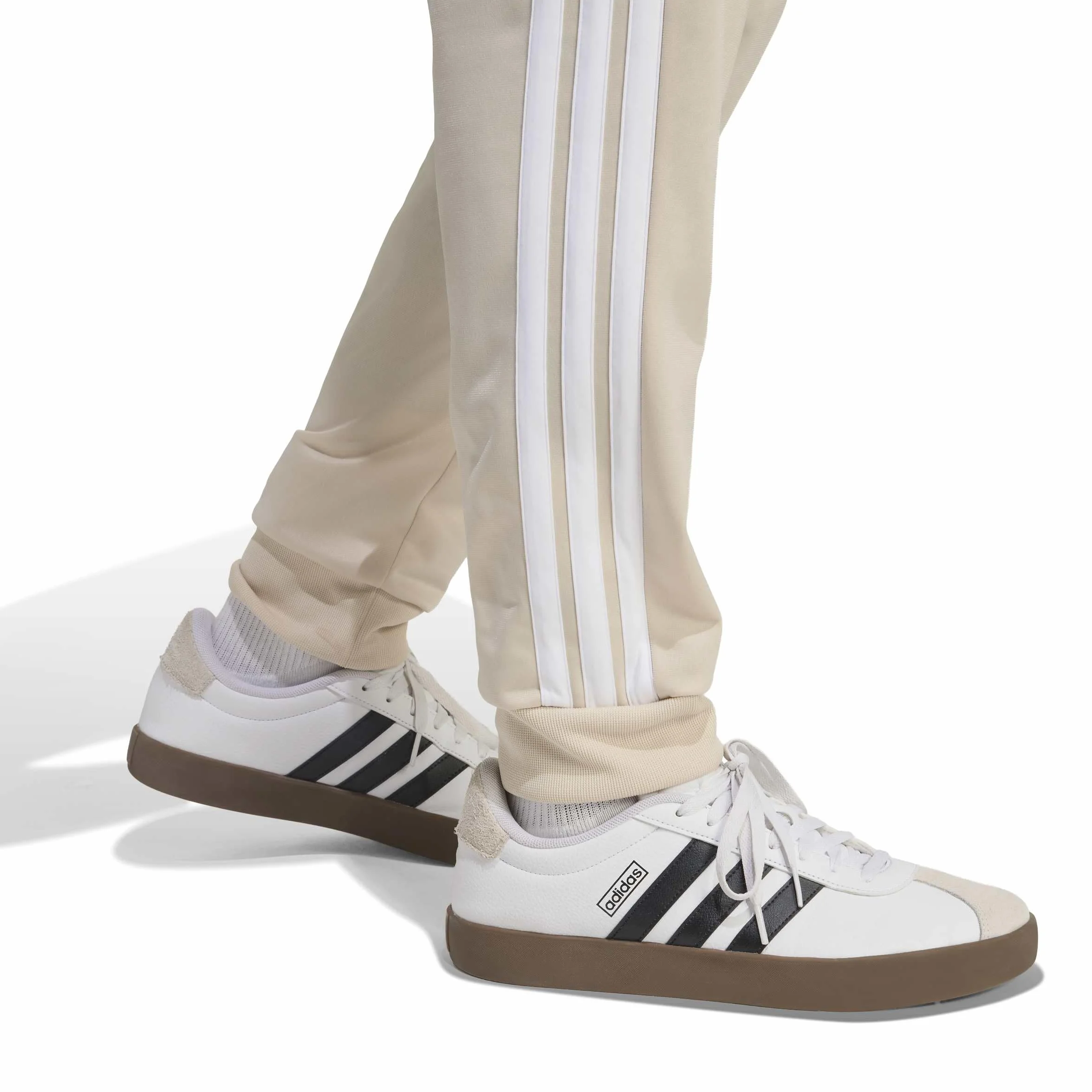 adidas Mezczyzni Sportswear Basic 3 Stripes Tricot Track Suit, Crystal Linen/white, XL