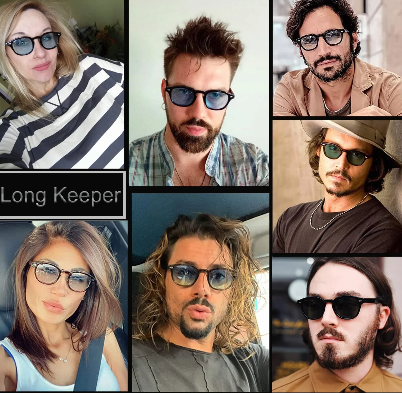 Long Keeper Retro okrągłe okulary przeciwsłoneczne męskie damskie vintage małe okrągłe okulary przeciwsłoneczne designerskie owalne okrągłe oprawki unisex retro okulary przeciwsłoneczne ochrona UV400