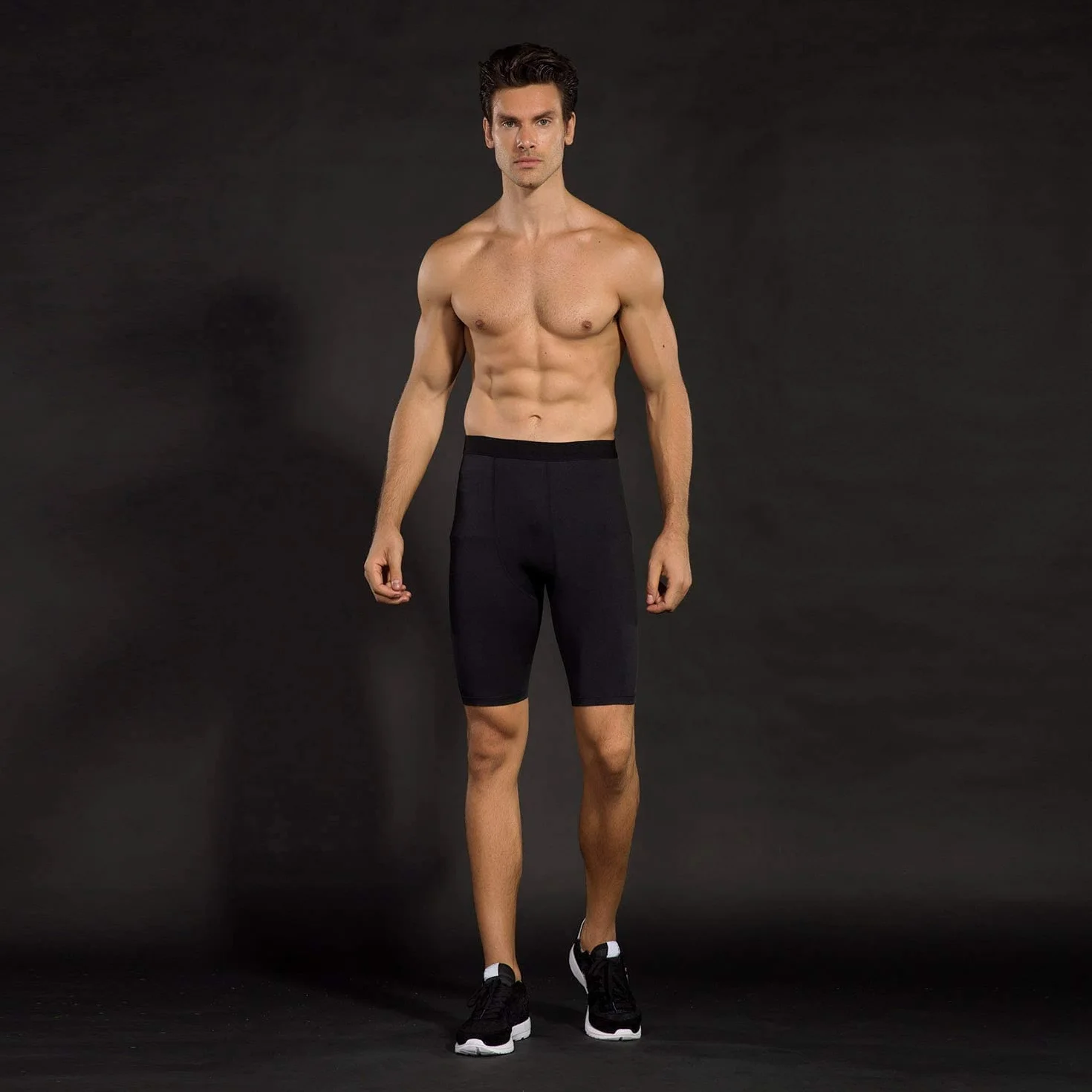 Niksa Krótkie legginsy do biegania męskie spodenki kompresyjne do sportu, fitnessu, siłowni