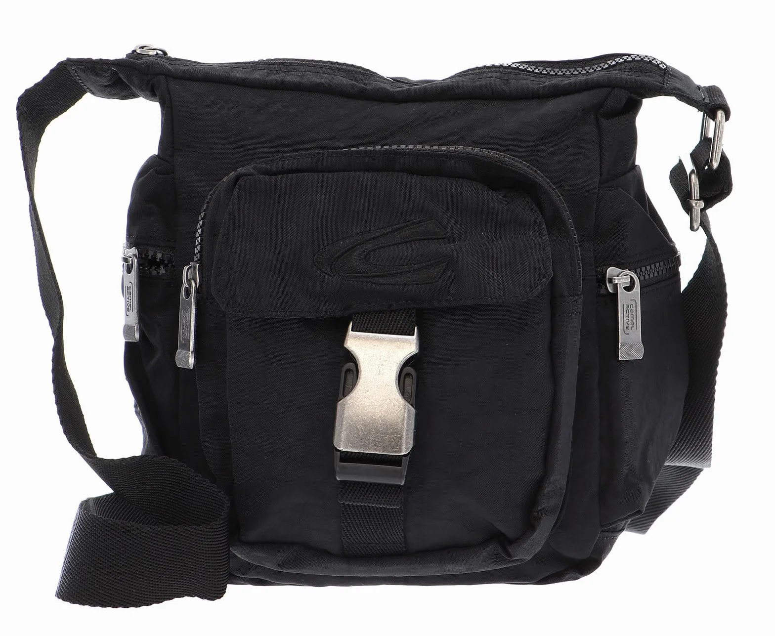 camel active Journey męska torba na ramię, czarny, 24,5x13x24, 000375