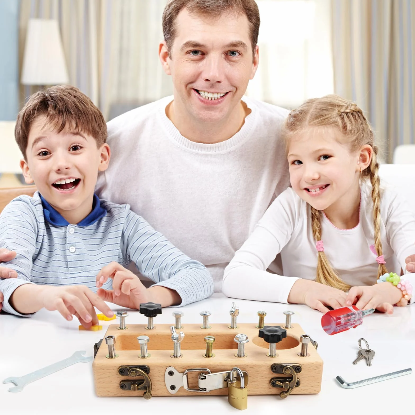 Montessori zestaw wkrętaków, zabawka dla dzieci w wieku 3, 4, 5 lat, drewniana zabawka, drewniana deska do wkręcania, zabawka motoryczna, prezent dla dziewcząt i chłopców