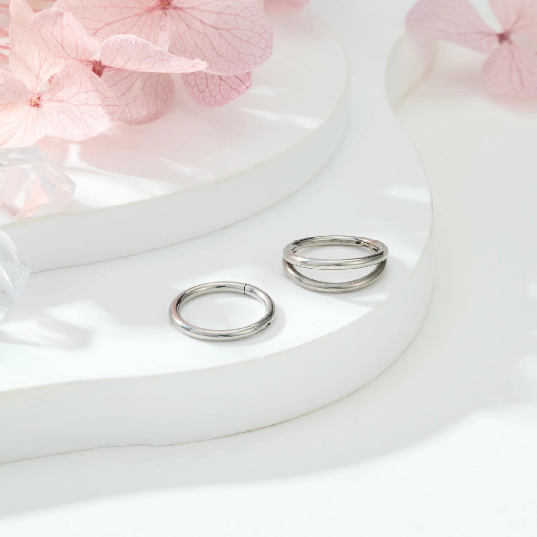 Briana Williams 2 szt. zawiasowy kolczyk do nosa segment wargi helix przegrody nosowej tragus helix wieża kolczyki piercing clicker 20G 18G 16G dla kobiet mężczyzn chłopców dziewcząt