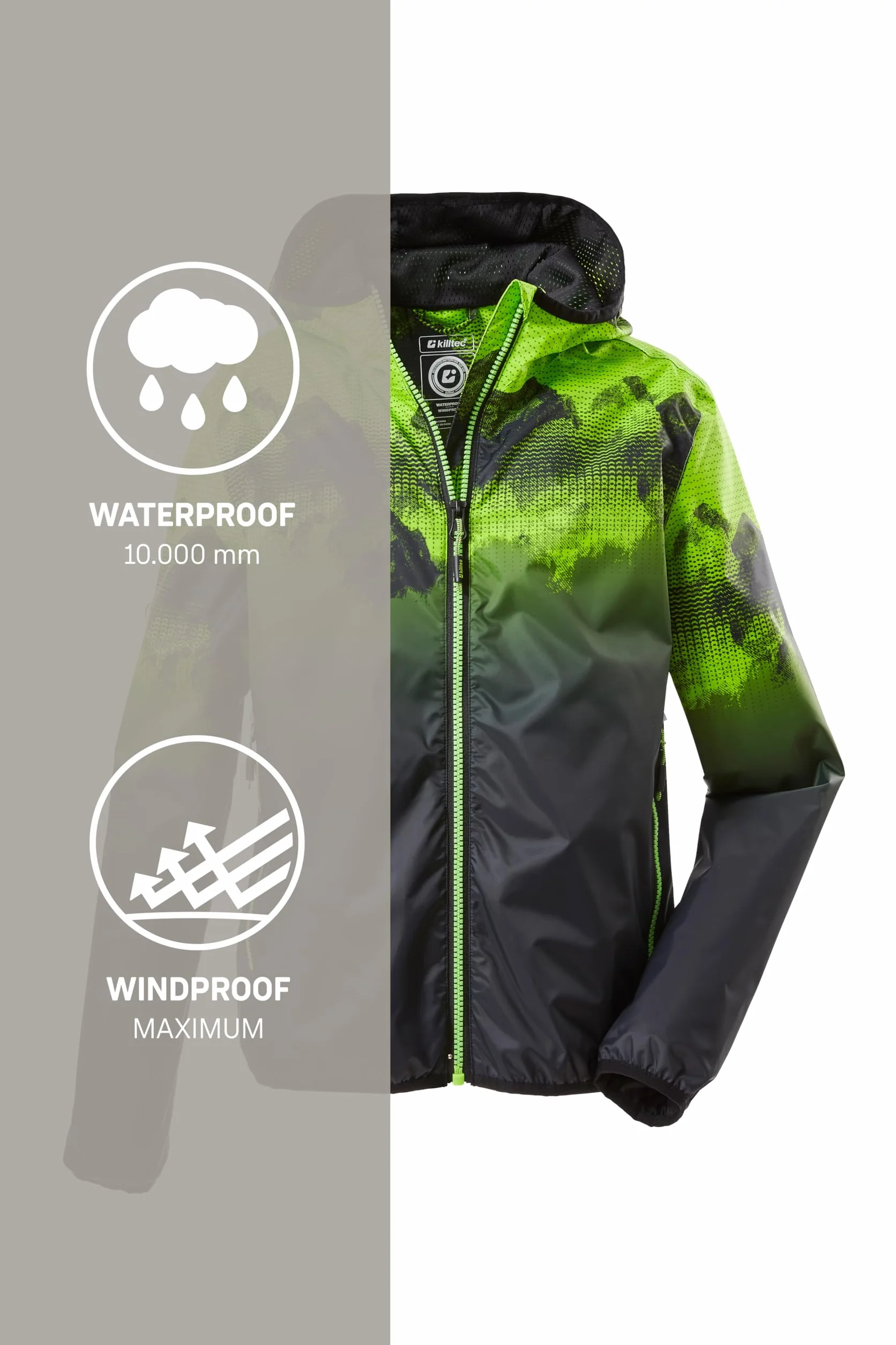 Killtec Funktionsjacke/Regenjacke mit Kapuze, packbar Dziewczynki Lyse Bys Jckt B