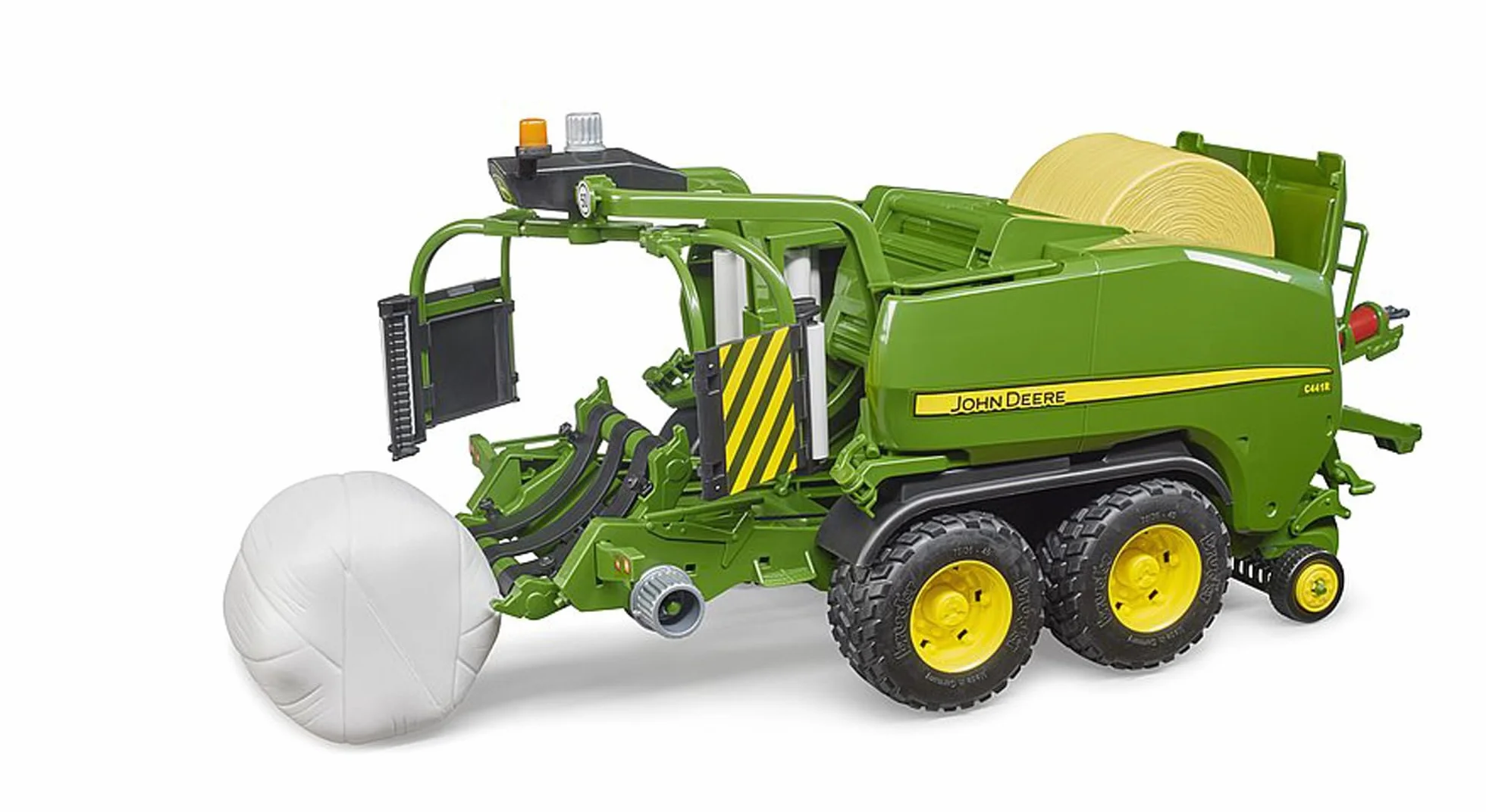 bruder 02032 - John Deere C441R owijarka do bel okrągłych - 1:16 Farma, rolnictwo, ciągnik, przyczepa, kombajn, owijarka do bel, akcesoria do kombajnów