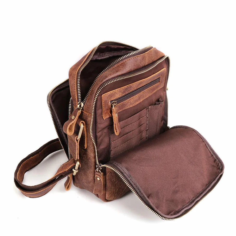 BAIGIO Męska skórzana torba na ramię, vintage, mała, torba na iPada, torba kurierska, torba biznesowa, torba na zakupy, torba na co dzień, torba na pracę, torba na podróże, torba boczna, torba na