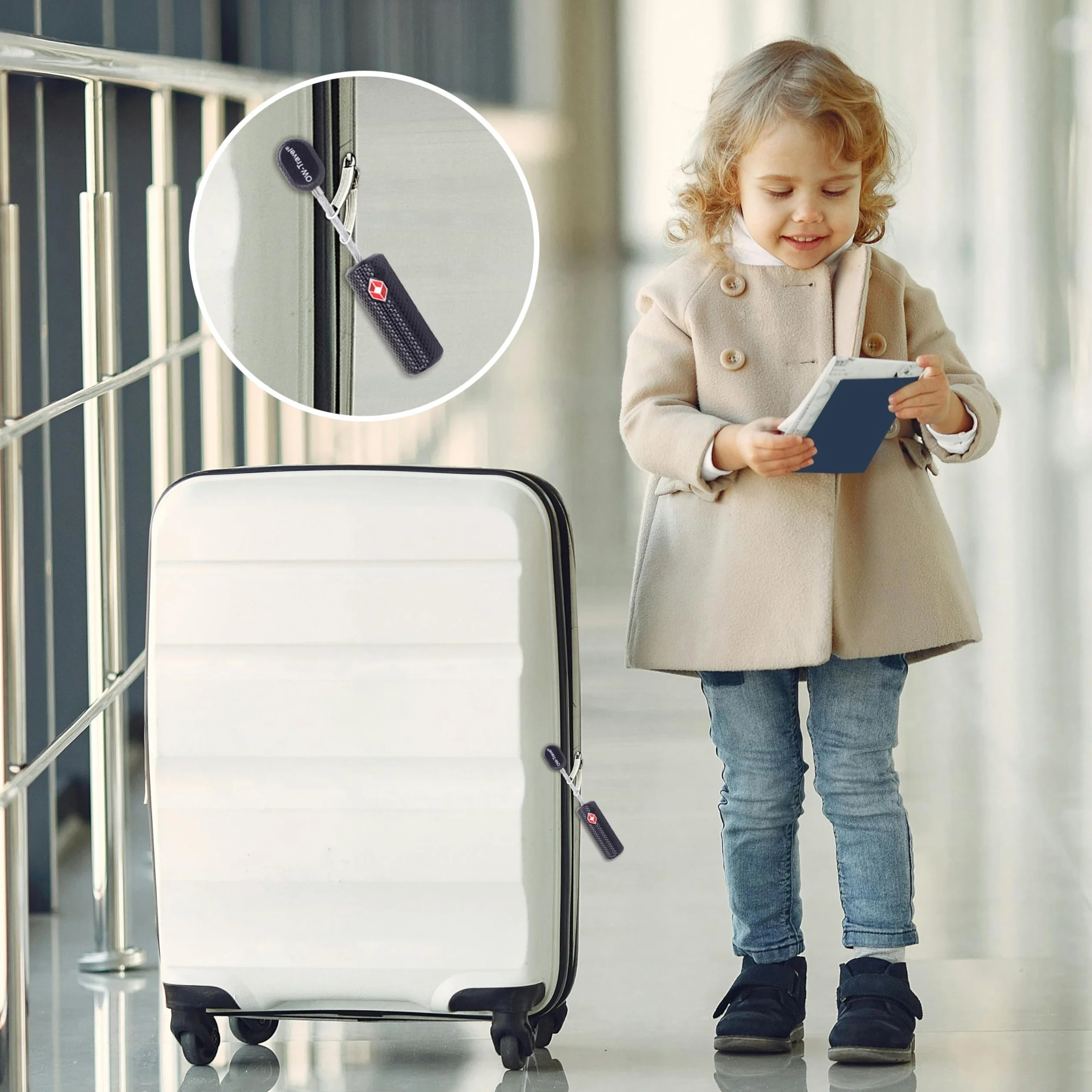 Zatwierdzone przez TSA zamki bagażowe Zamki do walizek OW-Travel Kłódka kablowa z kluczami wykonanymi z wytrzymałego stopu cynku na walizkę, zamek błyskawiczny, bagaż, torbę, walizkę, plecak, szafkę na siłownię, skrzynkę narzędziową