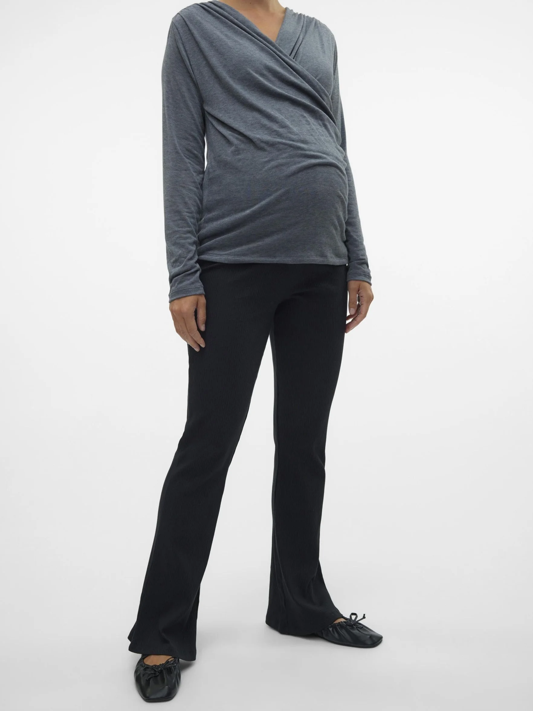 MAMALICIOUS Vmmlavender Hw Flared Legginsy Noos - Leginsy Kobiety