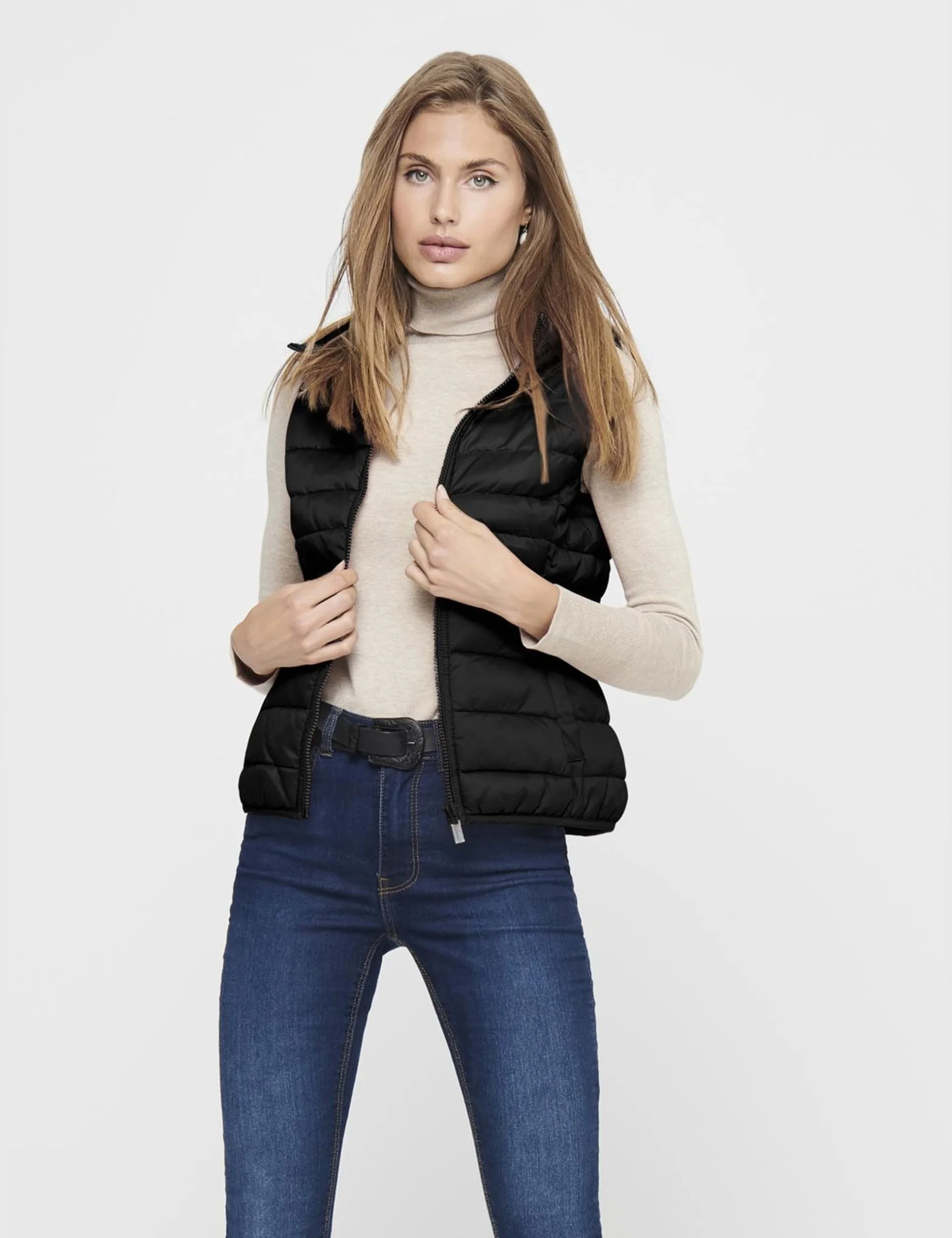 ONLY kamizelka pikowana Kobiety Onlnewtahoe Hood Waistcoat Otw Noos