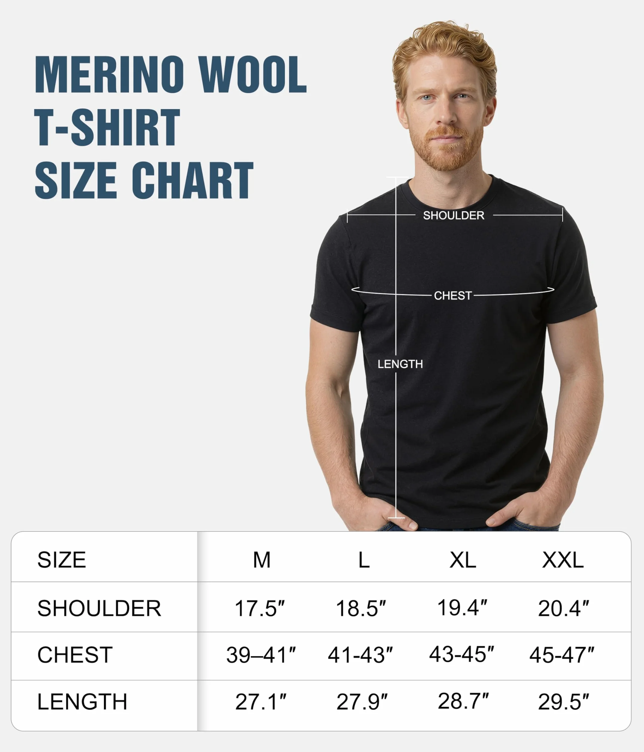 2-pak 100% wełny merynosów T-shirt dla mężczyzn, wełniany krótki rękaw, slim fit, warstwa bazowa, oddychający, lekki podkoszulek
