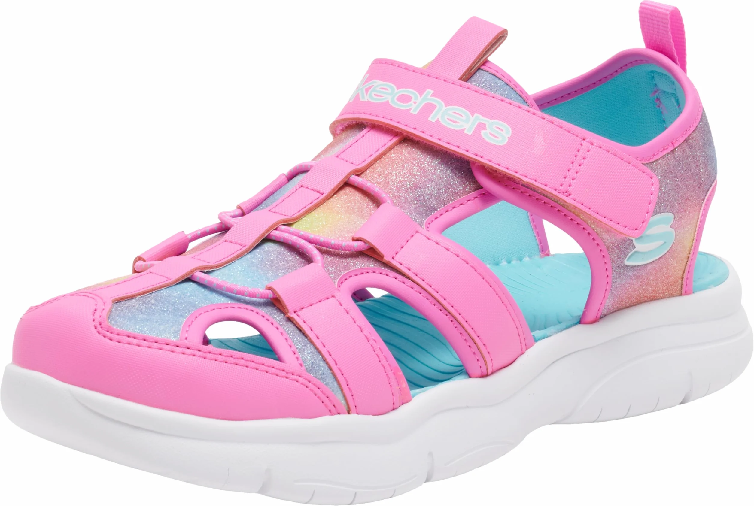 Skechers Dziewczęce sandały sportowe Flex Splash Daylight Shimmer, różowy, 13 UK Child