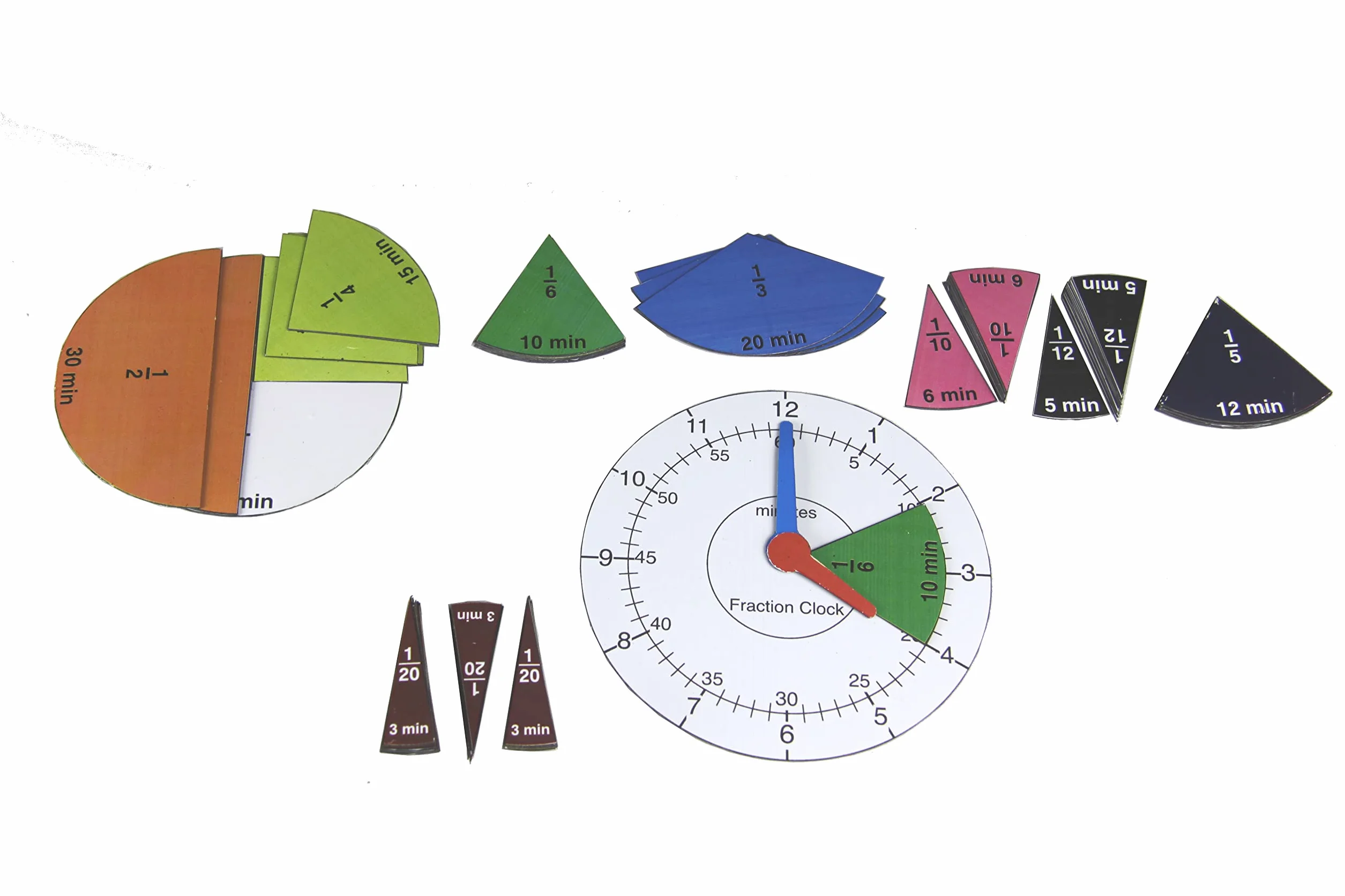 WISSNER active learning Zegar frakcyjny, 63 sztuki magnetyczne, Ø 10 cm, w kartonie