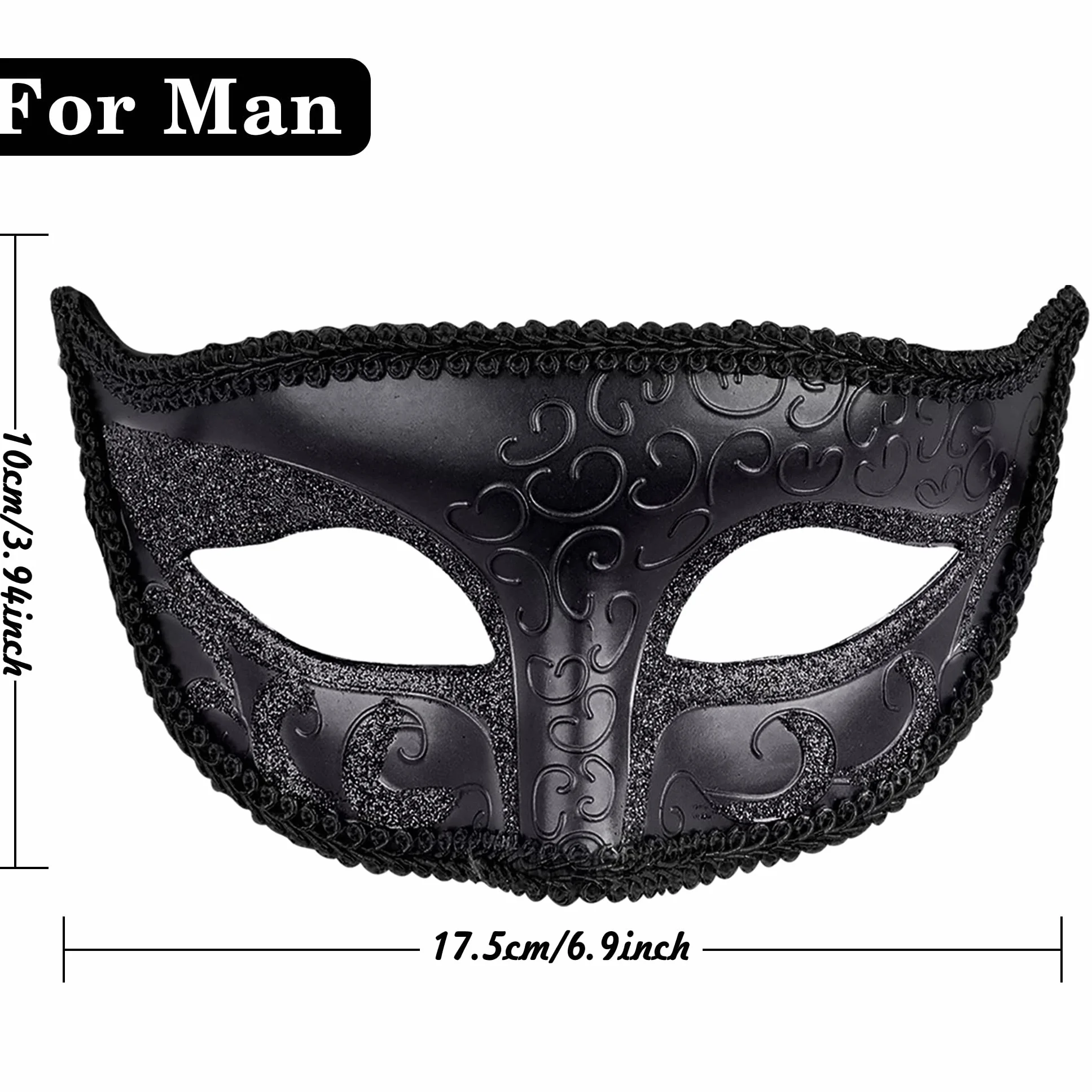 SIQUK Maska wenecka para maskarada damska koronkowa maska wenecka dla kobiet mężczyzn maskarada impreza