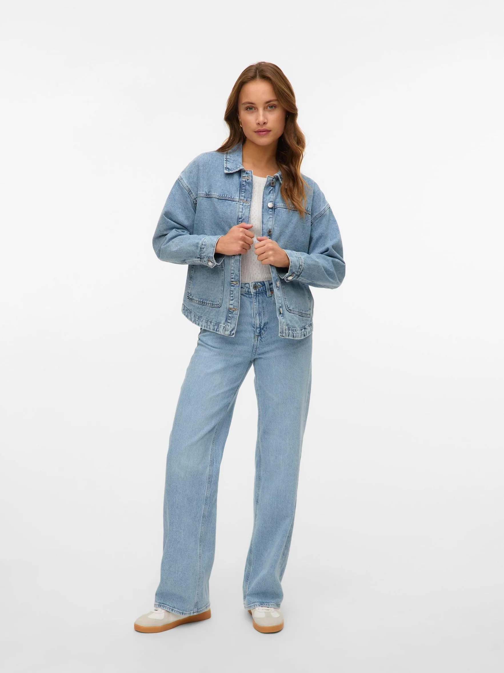 VERO MODA Kurtka dżinsowa VMJAMIE, Jasnoniebieski dżins, M