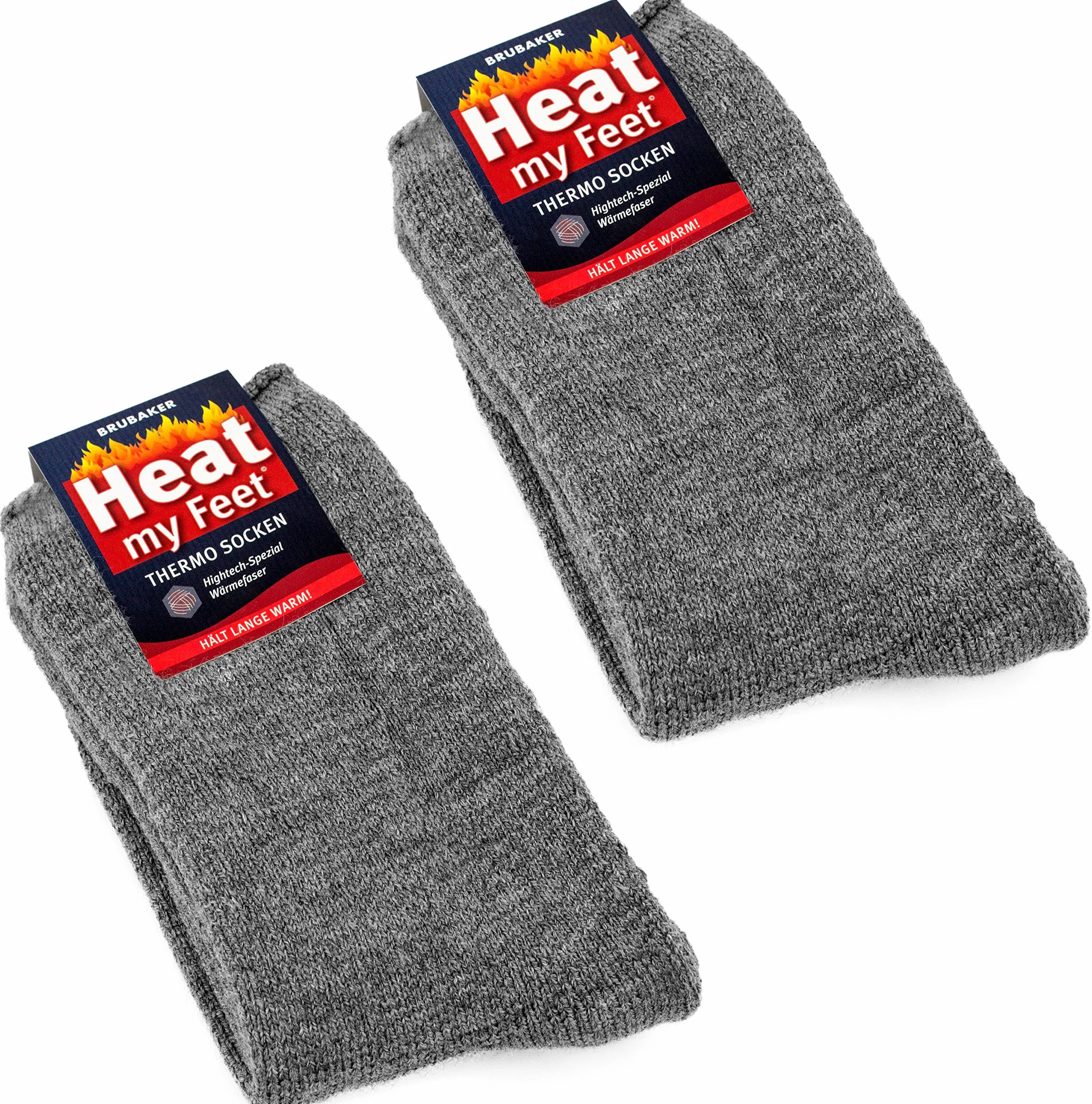 BRUBAKER 2-Pak - Heat my Feet - Ciepłe Termiczne Skarpety Męskie Damskie