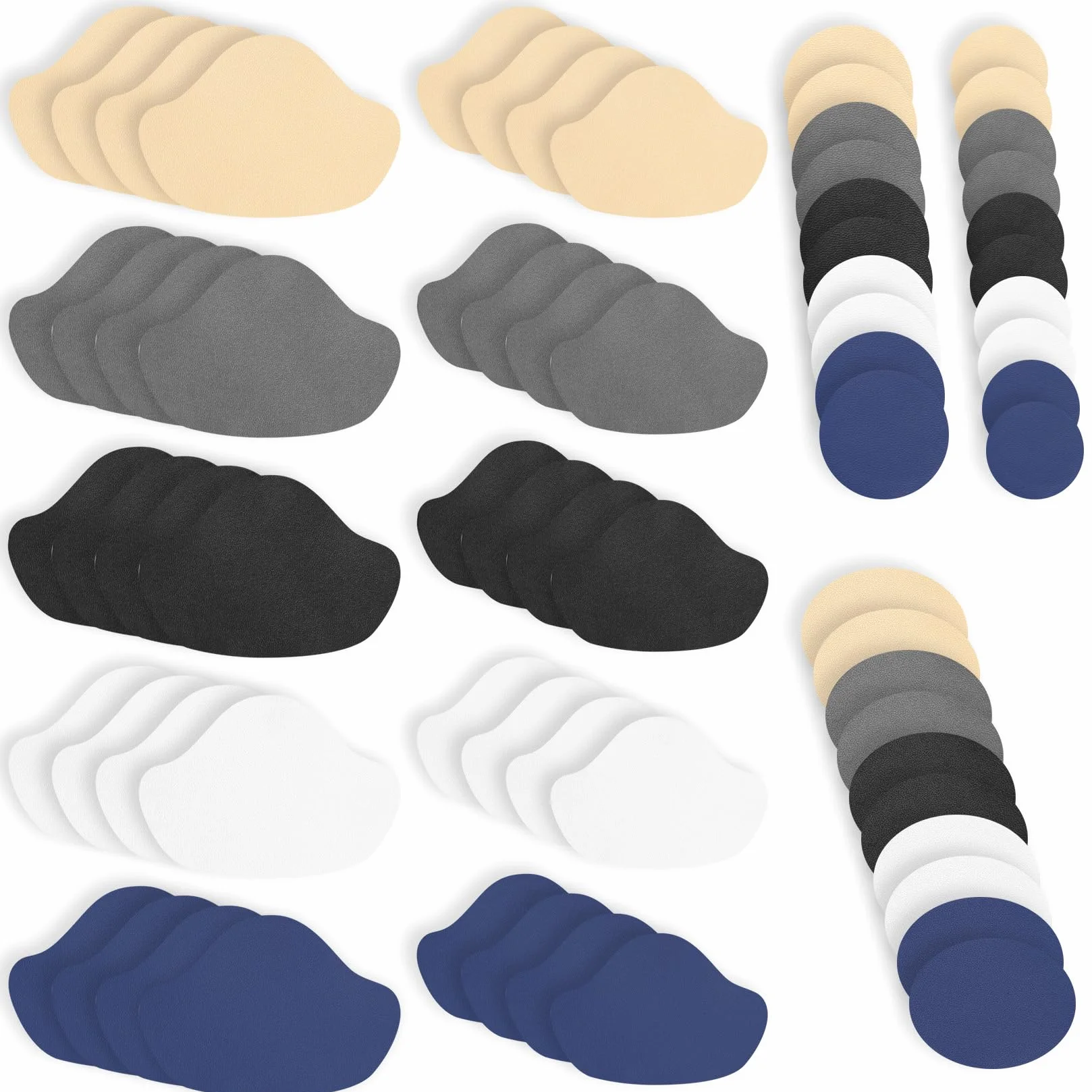 70 sztuk łatek naprawczych do sneakersów, zestaw naprawczy do butów, zestaw naprawczy do butów, samoprzylepne naszywki na pięcie, do sneakersów, butów skórzanych, na wysokich obcasach, naprawa pięty