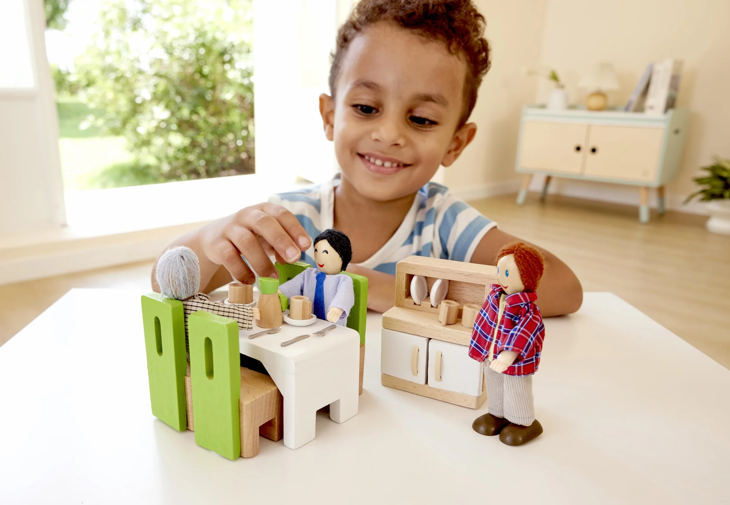 Hape E3454 Dining Room - Wooden Dolls House Accessories