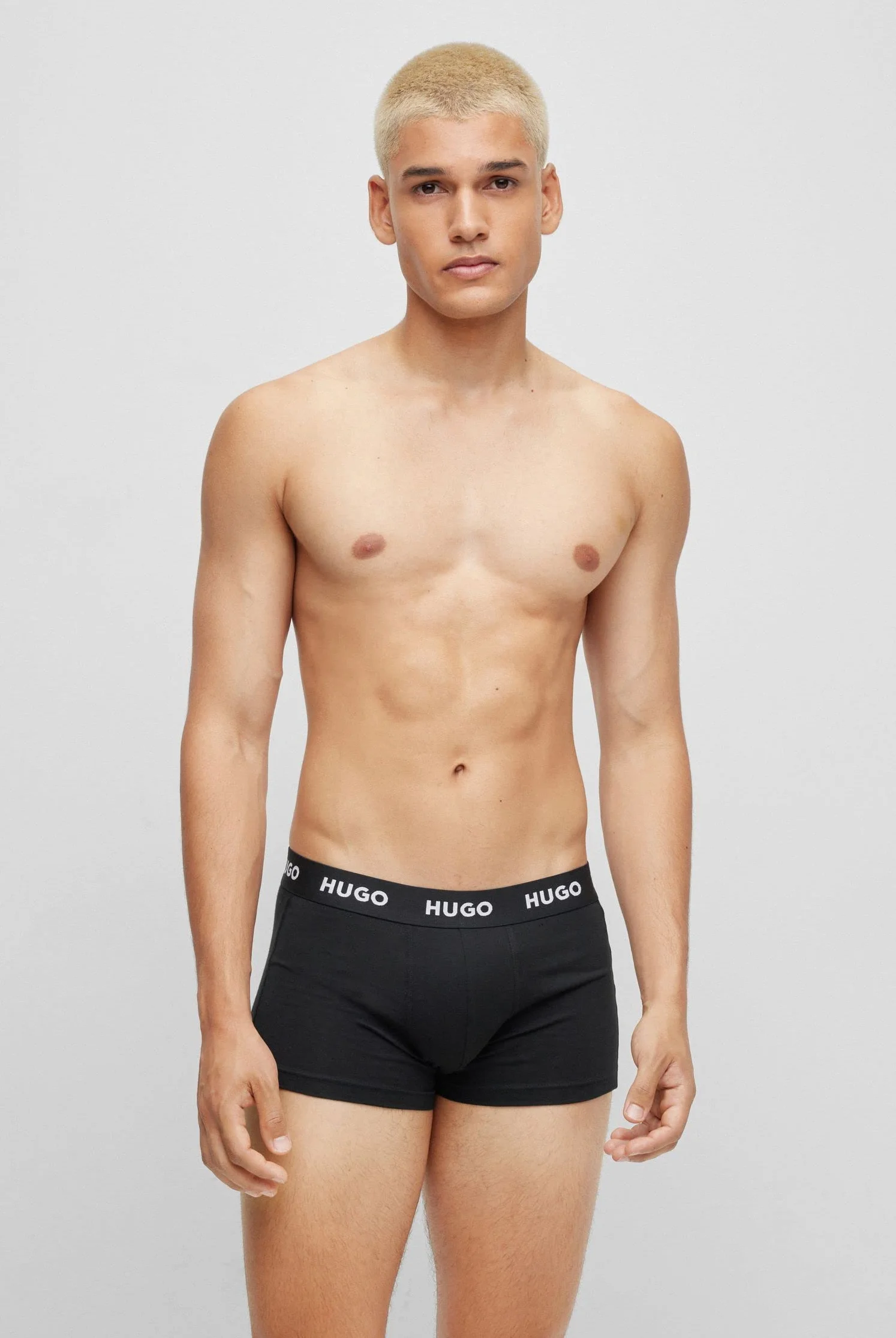 HUGO Bokserki męskie, Nowy - czarny 1, XL