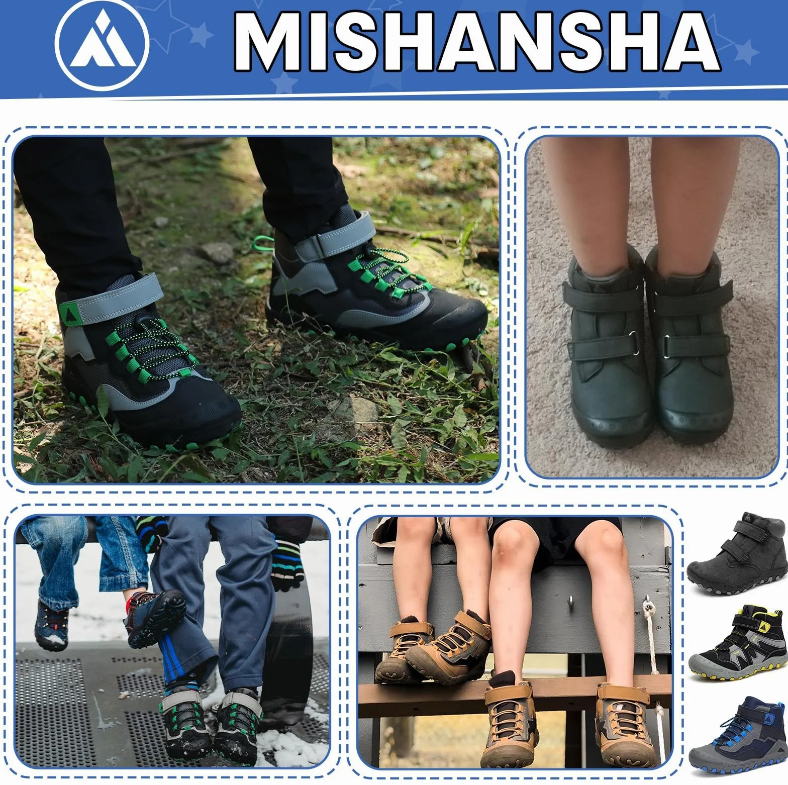Mishansha Dziewczęce Buty trekkingowe Lekkie Oddychające Buty trekkingowe dla dzieci Outdoor Multisport Buty Rozmiar 24-38 EU