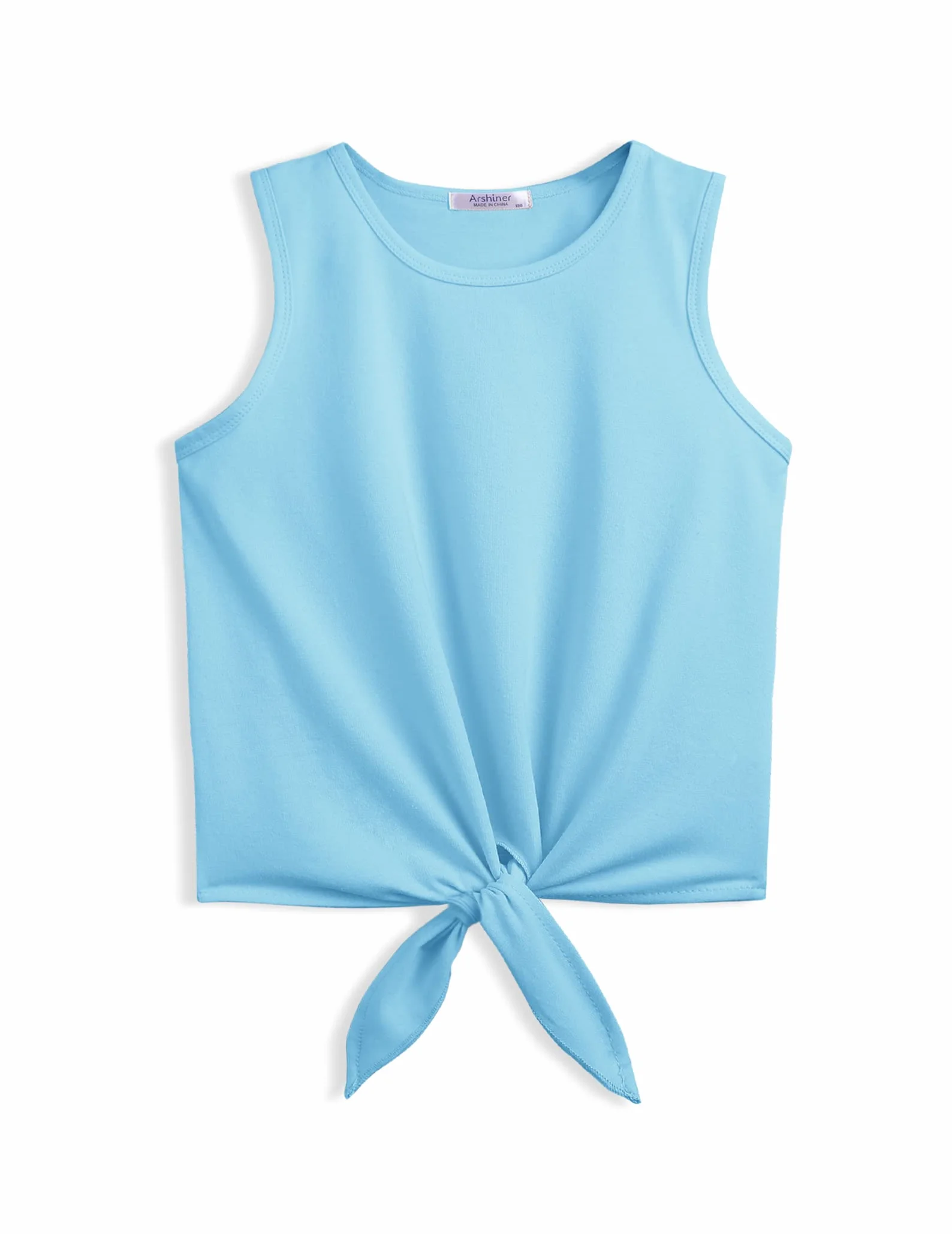 Arshiner Dziewczęce tank topy z szortami, zestaw odzieży dziecięcej na lato, moda casualowa, bez rękawów, zestawy ubrań dla dziewczynek