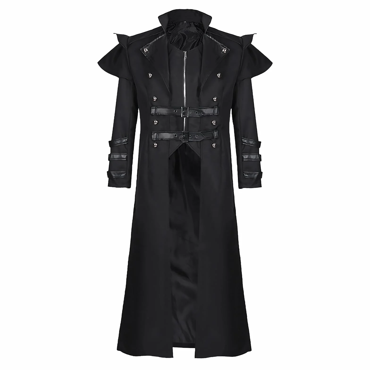 Męska odzież renesansowa w stylu retro, średniowieczna, steampunk, gotycki frak, płaszcz na podwórko, kostium Cosplay, mundur dla mężczyzn na Halloween, karnawał