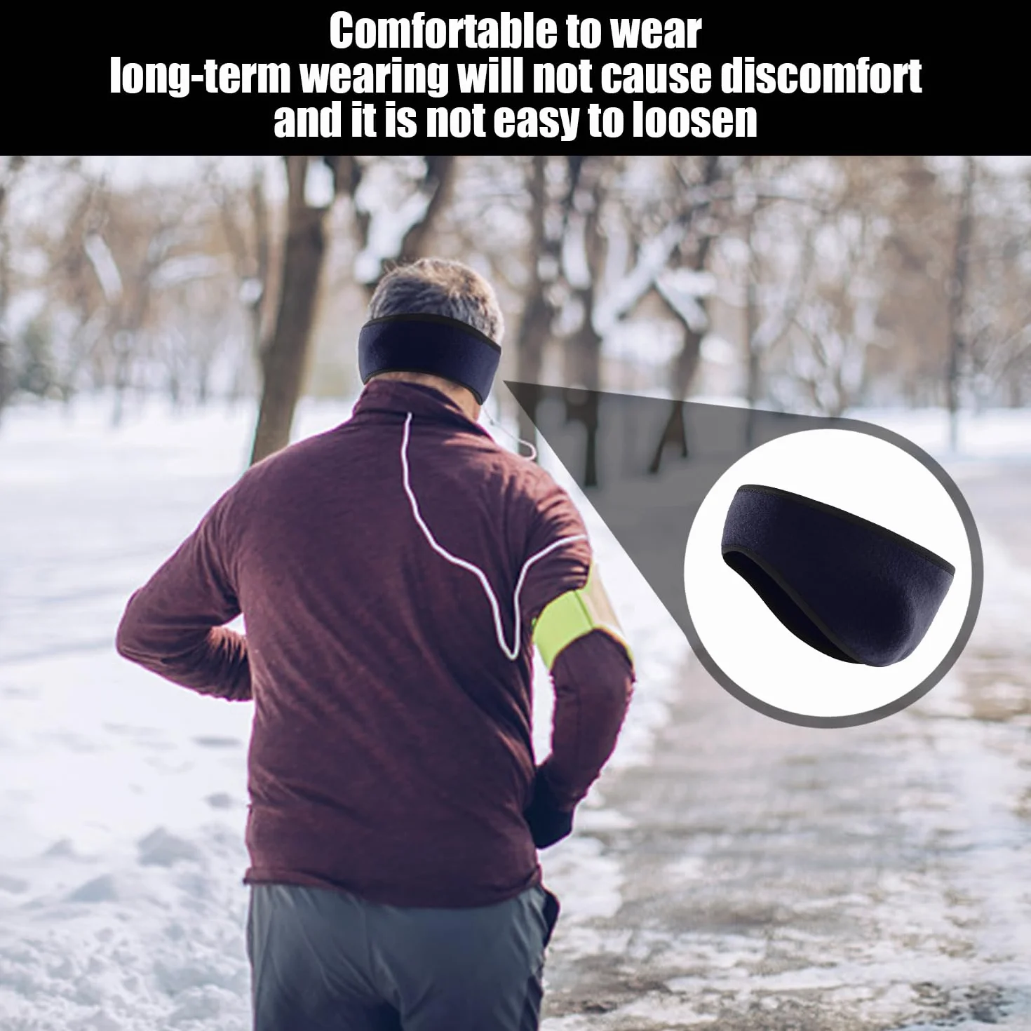 Zestaw opaska na głowę i uszy, ochronne, zimowe, sportowe, modne, wielokolorowe