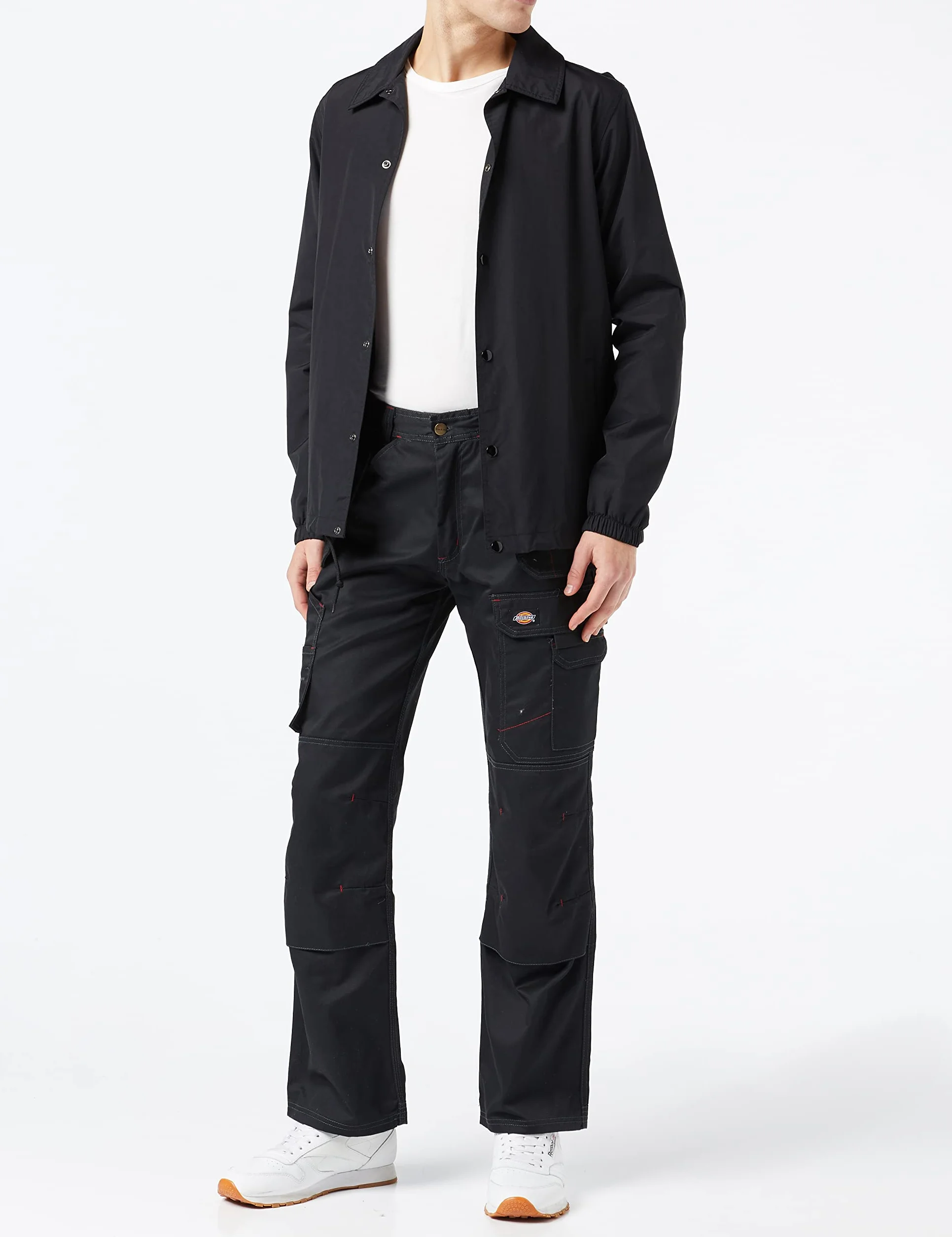 VF Dickies UK Męskie Redhawk PRO TRS czarne spodnie robocze, 34 W/32 L