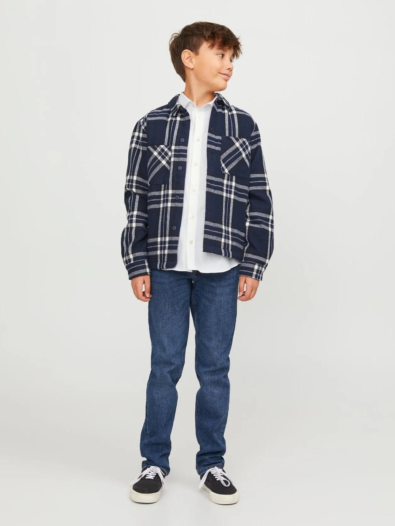 JACK & JONES Koszula Chłopcy Jprparma Shirt L/S Jr Sts