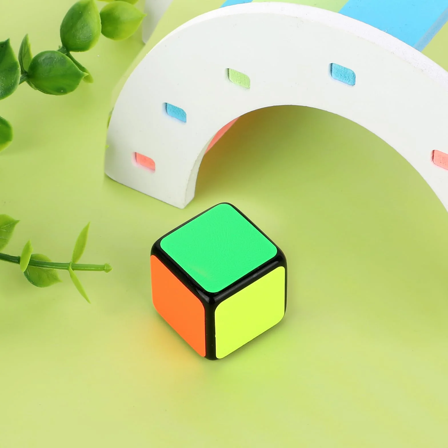 Qianyu Quick Restore 1x1 Speed Cube, bez naklejek, obracanie szybko, płynnie, 1 na 1, lekka magiczna kostka, śmieszne kolekcje dla dzieci i dorosłych