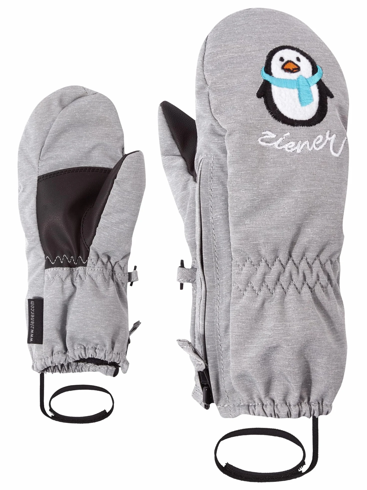 Ziener Baby LE ZOO MINIS Glove rękawice narciarskie/do sportów zimowych | ciepłe, oddychające, szare (light melange), 104