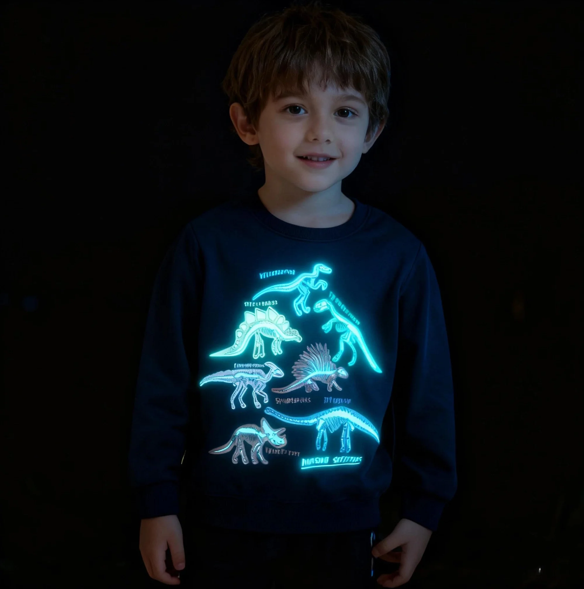 Dziecięca bluza z dinozaurami bawełniana bluza dziecięca z długim rękawem chłopcy jesień zima bluza dzieci 2-7 lat