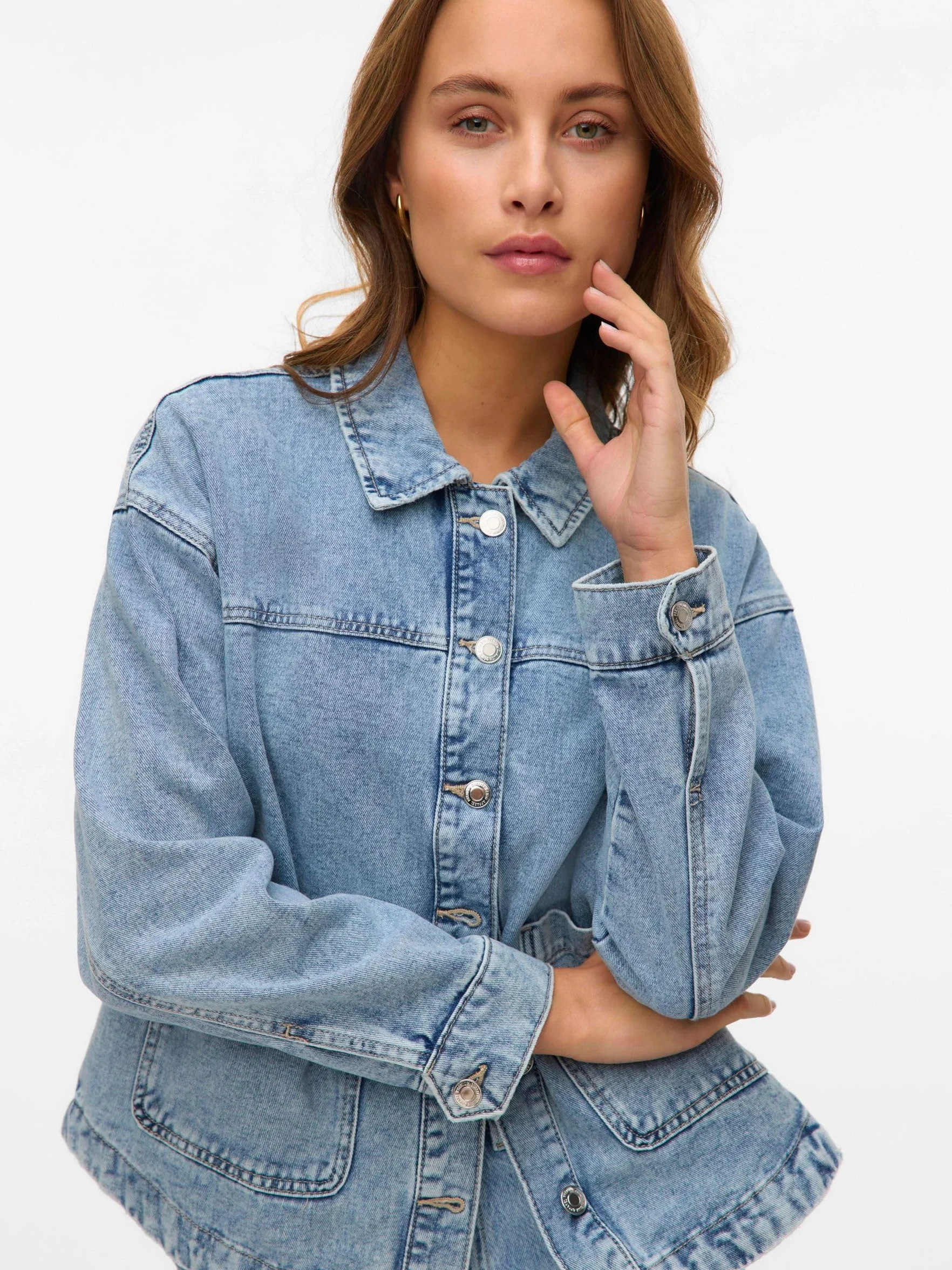 VERO MODA Kurtka dżinsowa VMJAMIE, Jasnoniebieski dżins, M