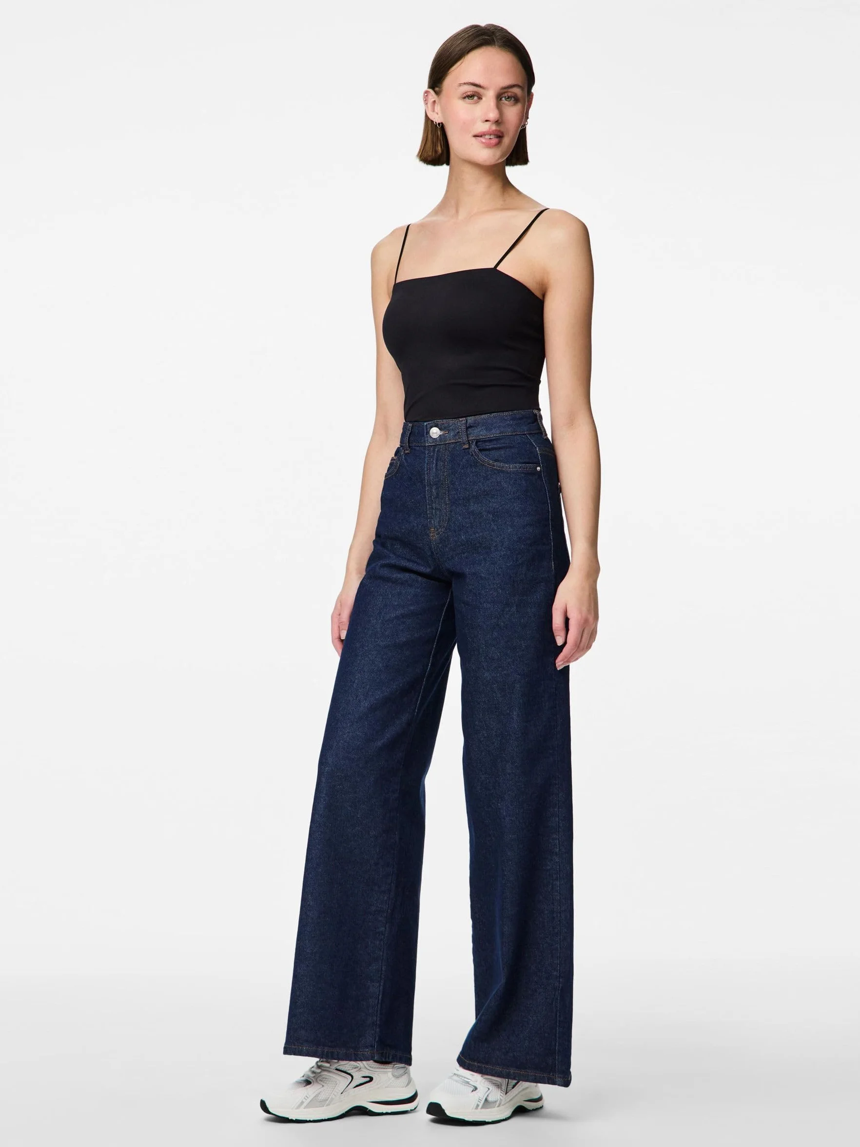 PIECES Pcselma Hw Wide Jeans Rinse Noos Bc - Szerokie dżinsy Kobiety