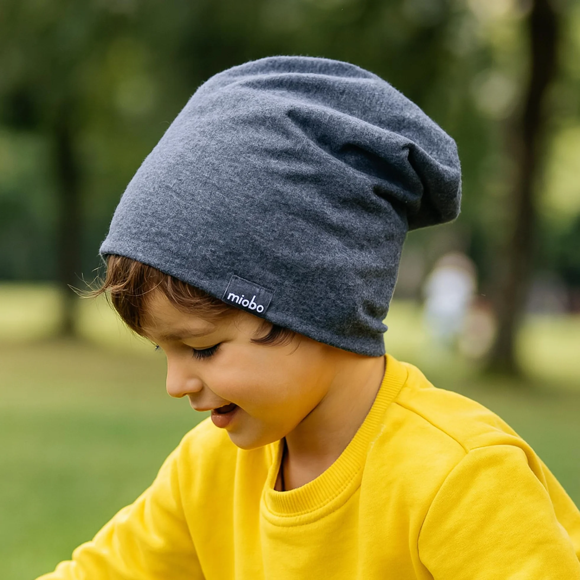 Dziecięca czapka typu beanie Miobo, bawełniana, jednokolorowa