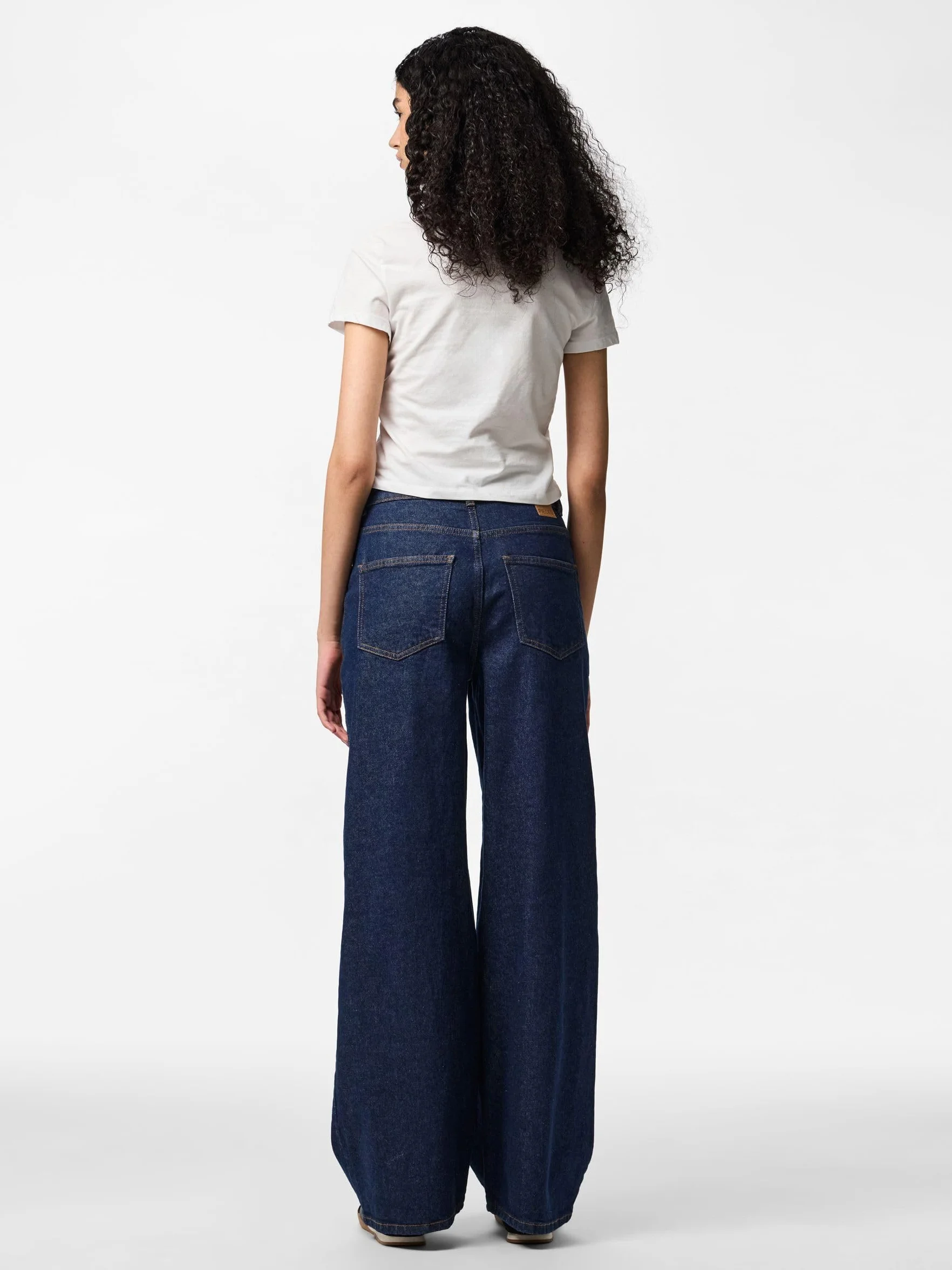 PIECES Pcselma Hw Wide Jeans Rinse Noos Bc - Szerokie dżinsy Kobiety