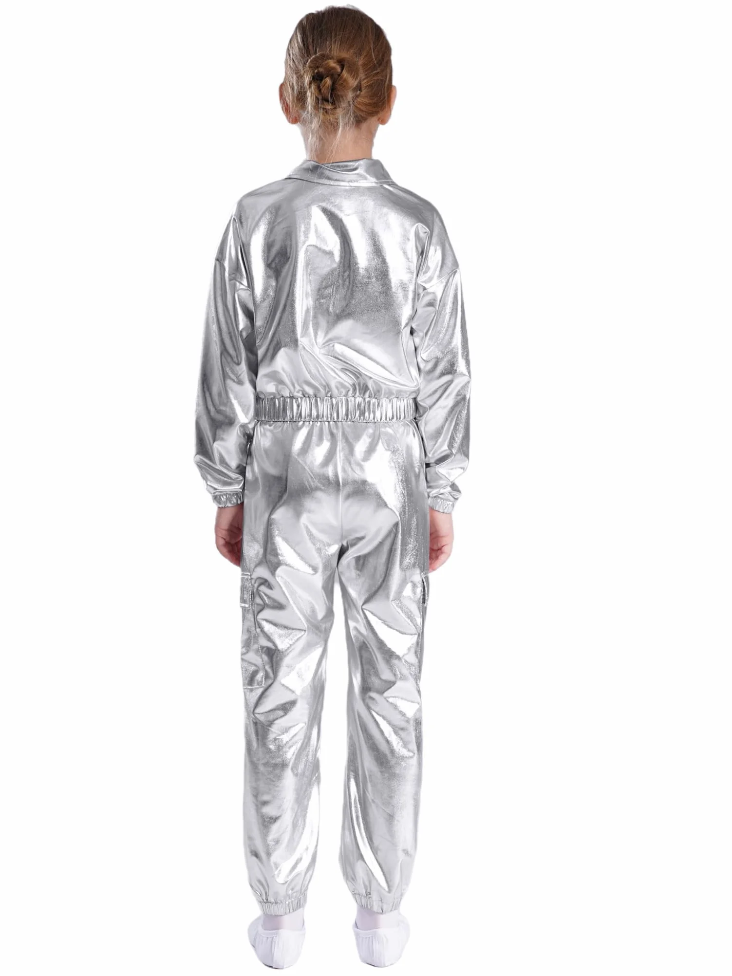 Metllic Dance keldiung Brokatowa kurtka ze spodniami, zestaw błyszczących bluz, spodnie sportowe, dres treningowy, kostium hip-hopowy, zestaw