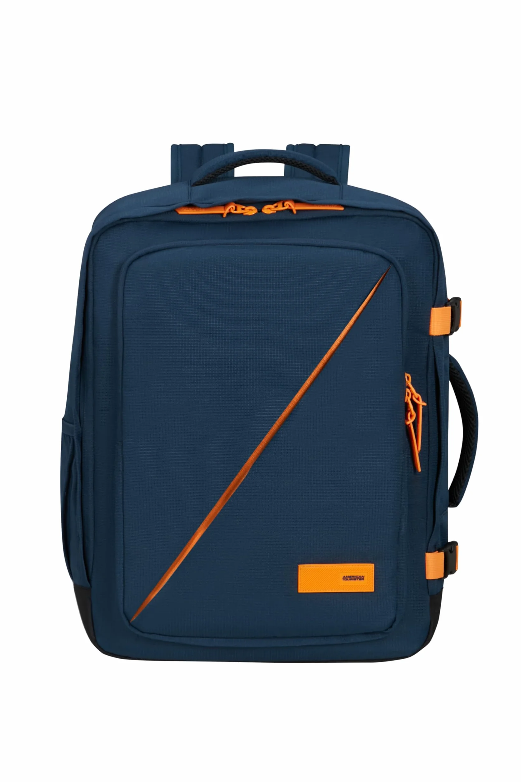 American Tourister Take2Cabin - EasyJet Torba kabinowa 36 x 20 x 45 cm, 38 l, 0,70 kg, bagaż podręczny, plecak samolotowy M pod siedzenie, niebieski/pomarańczowy (Dark Navy/Radiant Orange)