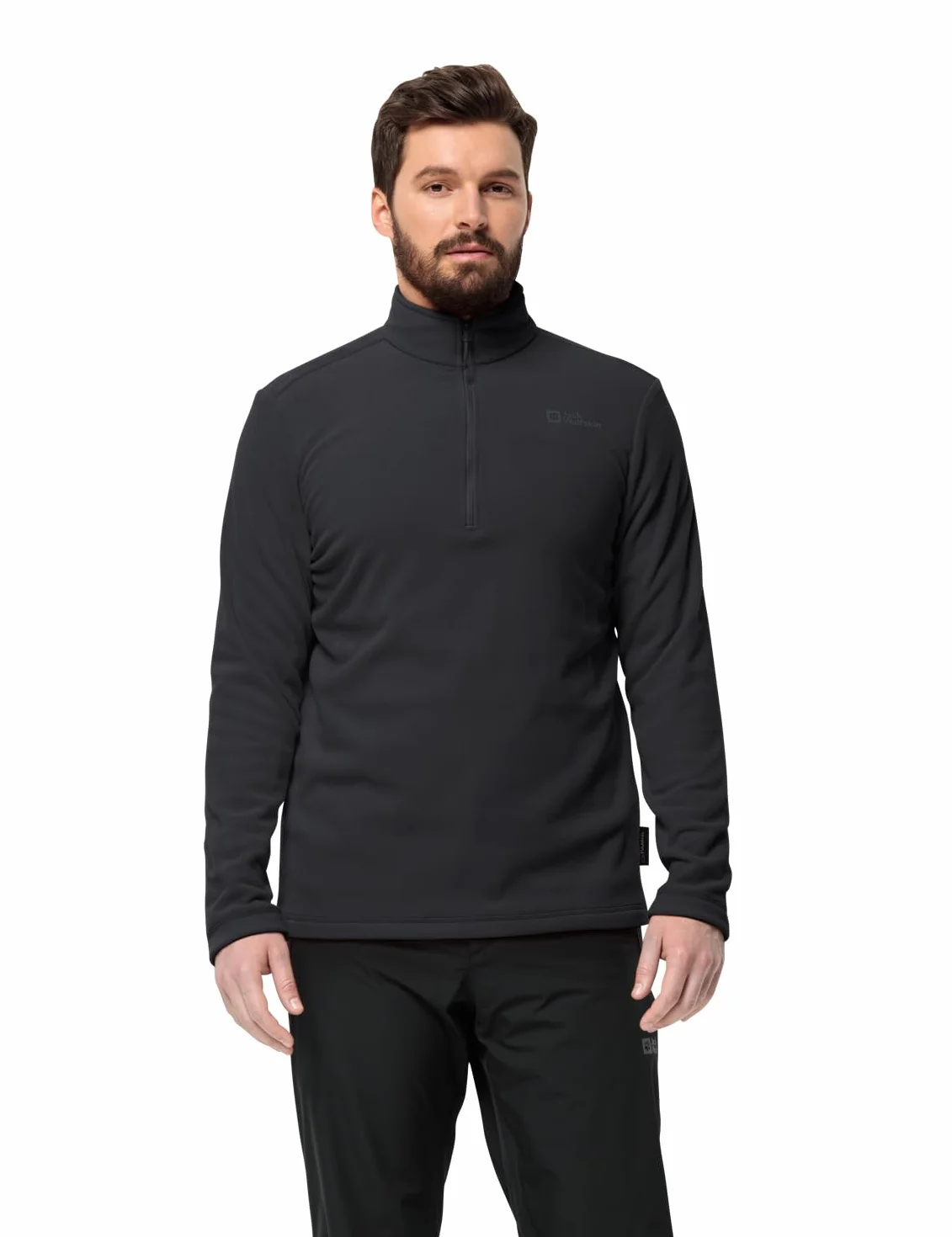 Jack Wolfskin Męski sweter Taunus Hz, czarny, M