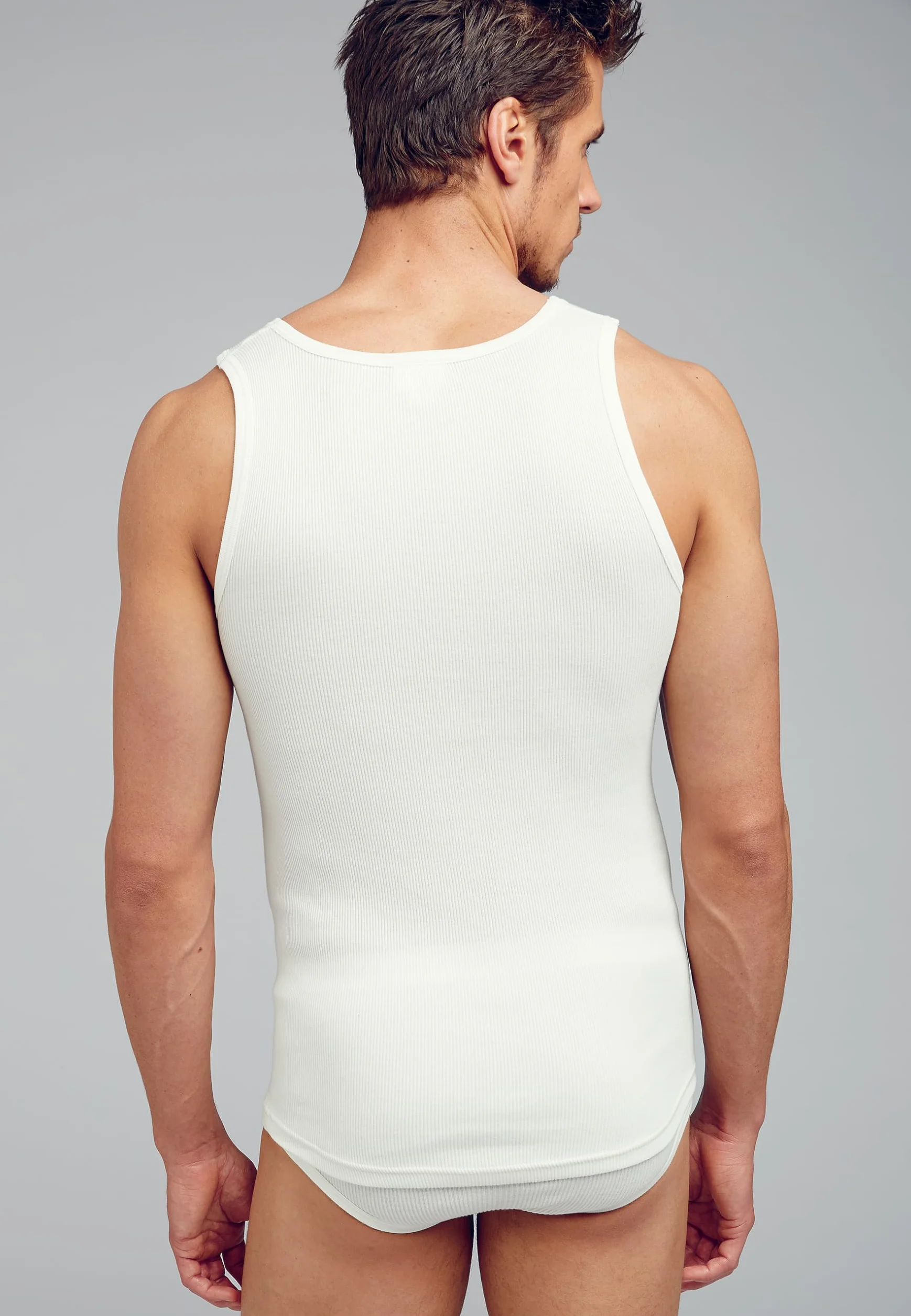 Jockey Classic Cotton Rib Ashirt - podkoszulek męski, tank top ze 100% czesanej bawełny, oddychający podkoszulek funkcyjny, bez rękawów, z drobnymi prążkami, szeroki krój